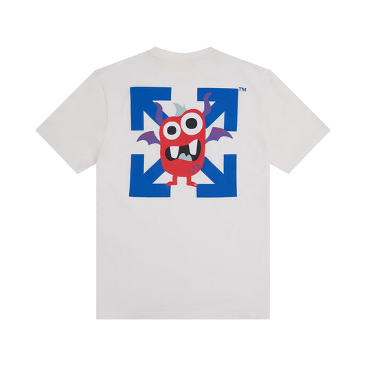 Off-White Monster Short Sleeve T-Shirt in White/Blue