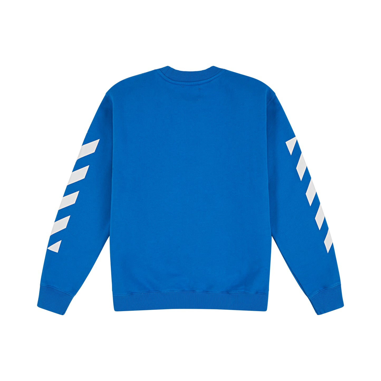 Helvetica Diagonal Crewneck in Blue/White