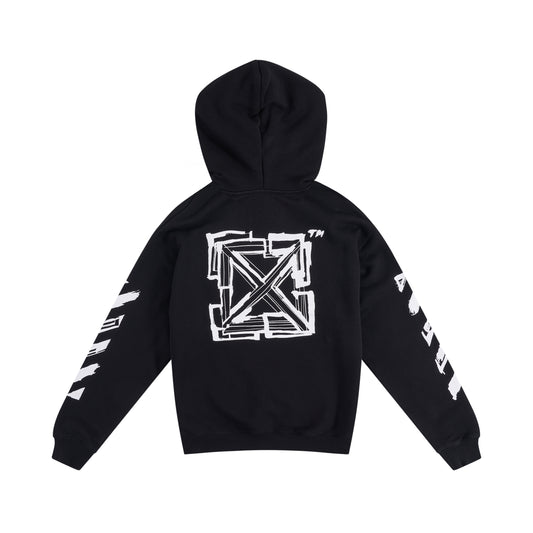 OW Script Hoodie in Black/White