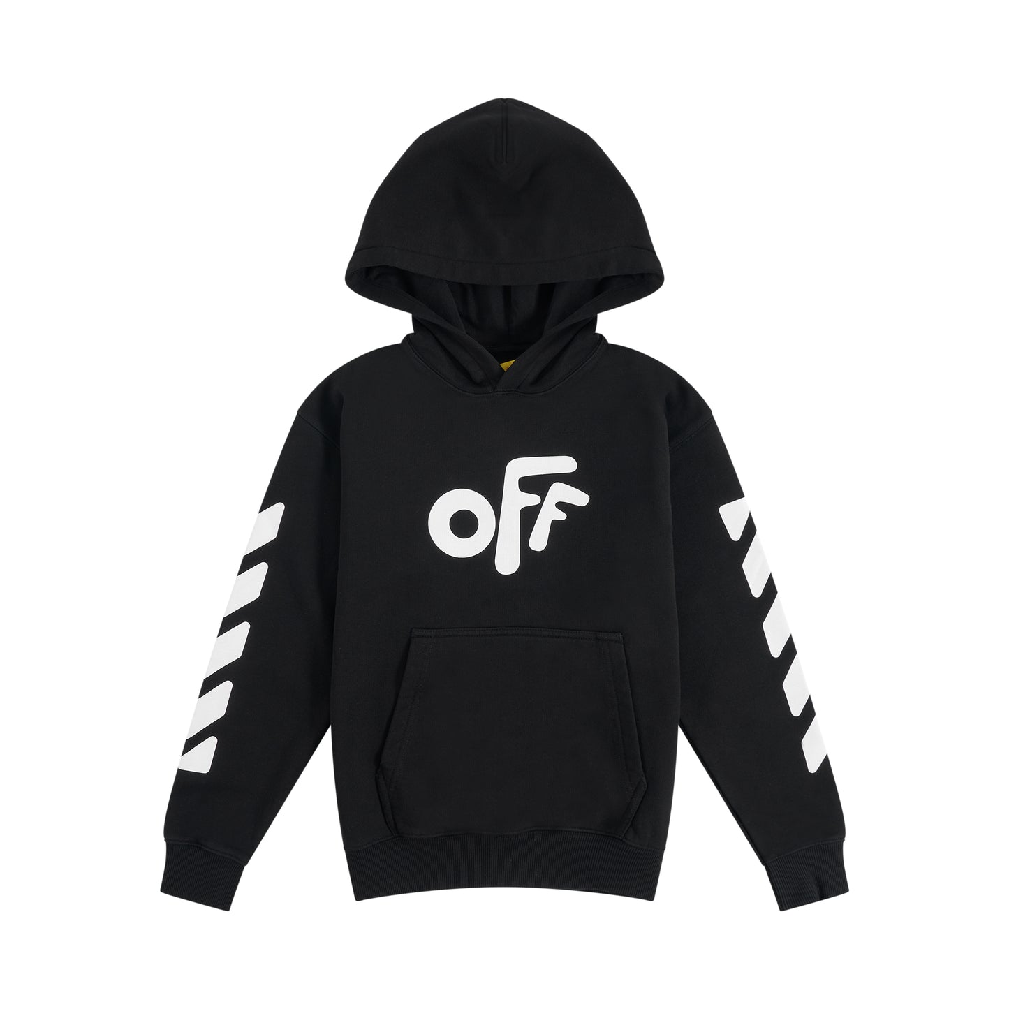 Off Rounded Hoodie in Black/White