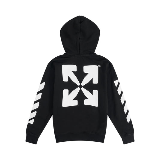 Off Rounded Hoodie in Black/White