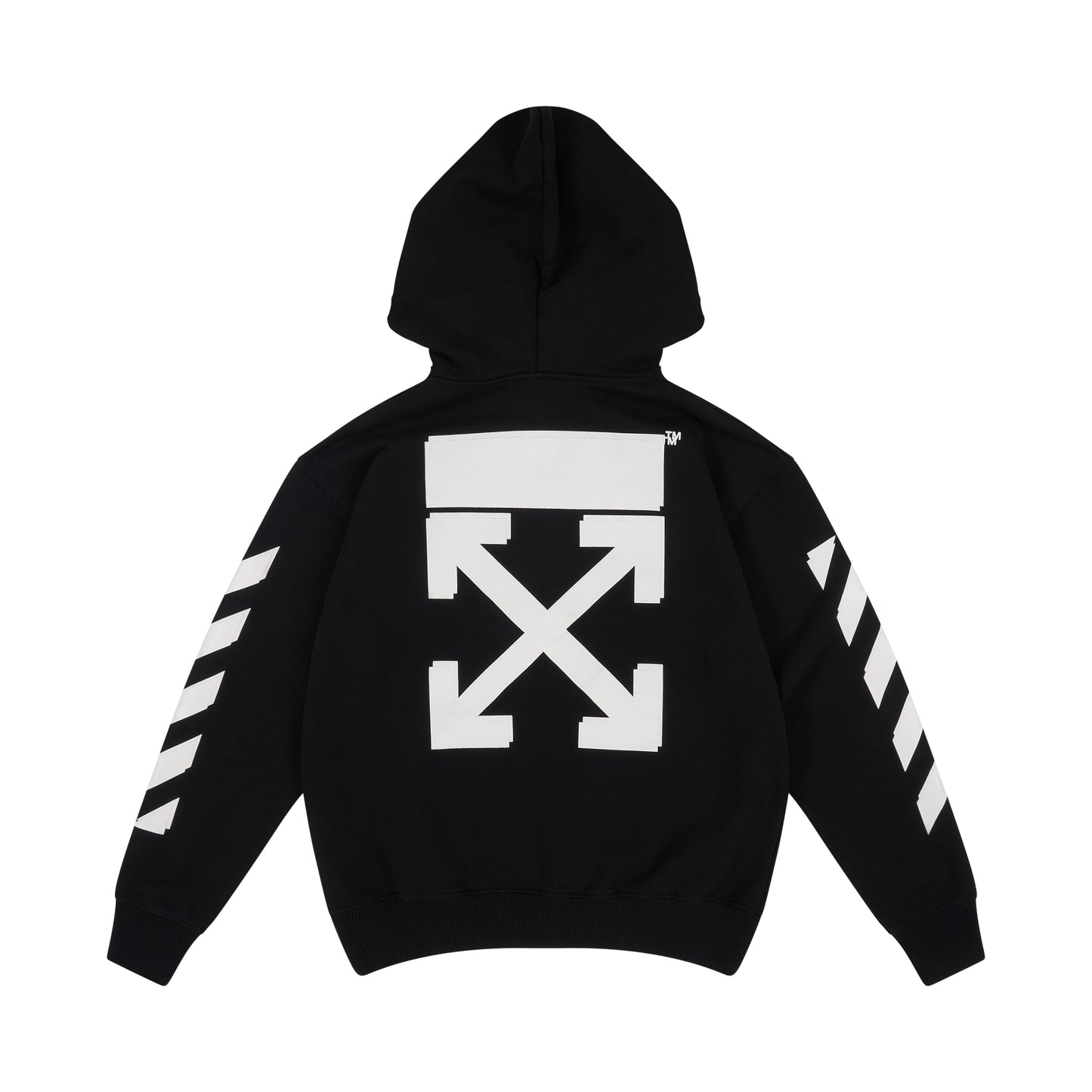 Logo Rubber Arrow Hoodie in Black/White