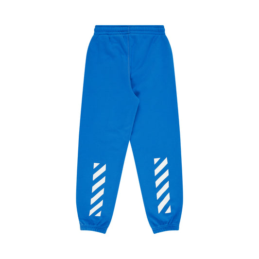 Helvetica Diagonal Sweatpant in Blue/White