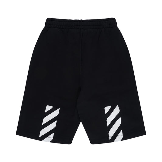 Rubber Arrow Sweat Short in Black/White