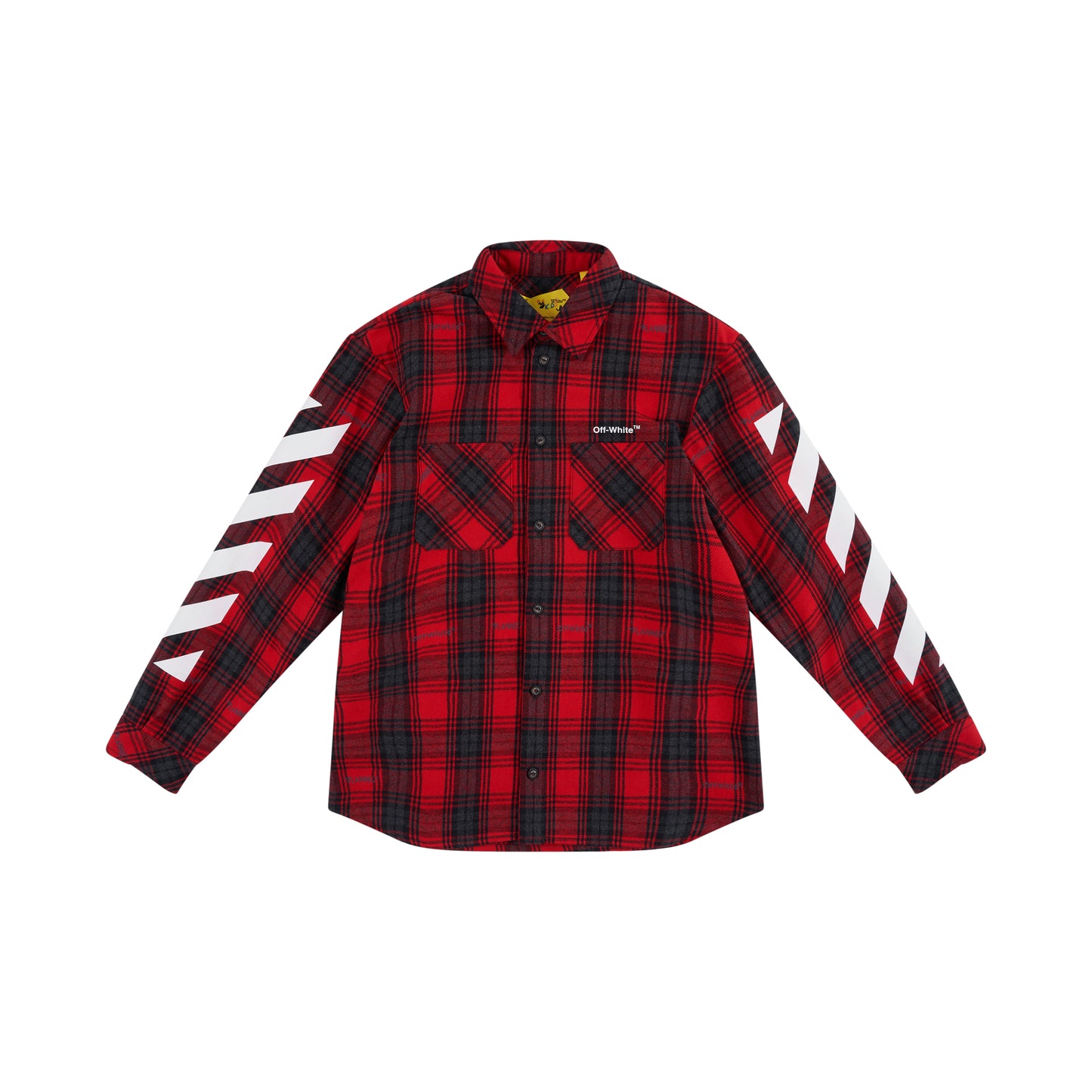 Rubber Arrow Check Flannel Shirt in Red/White