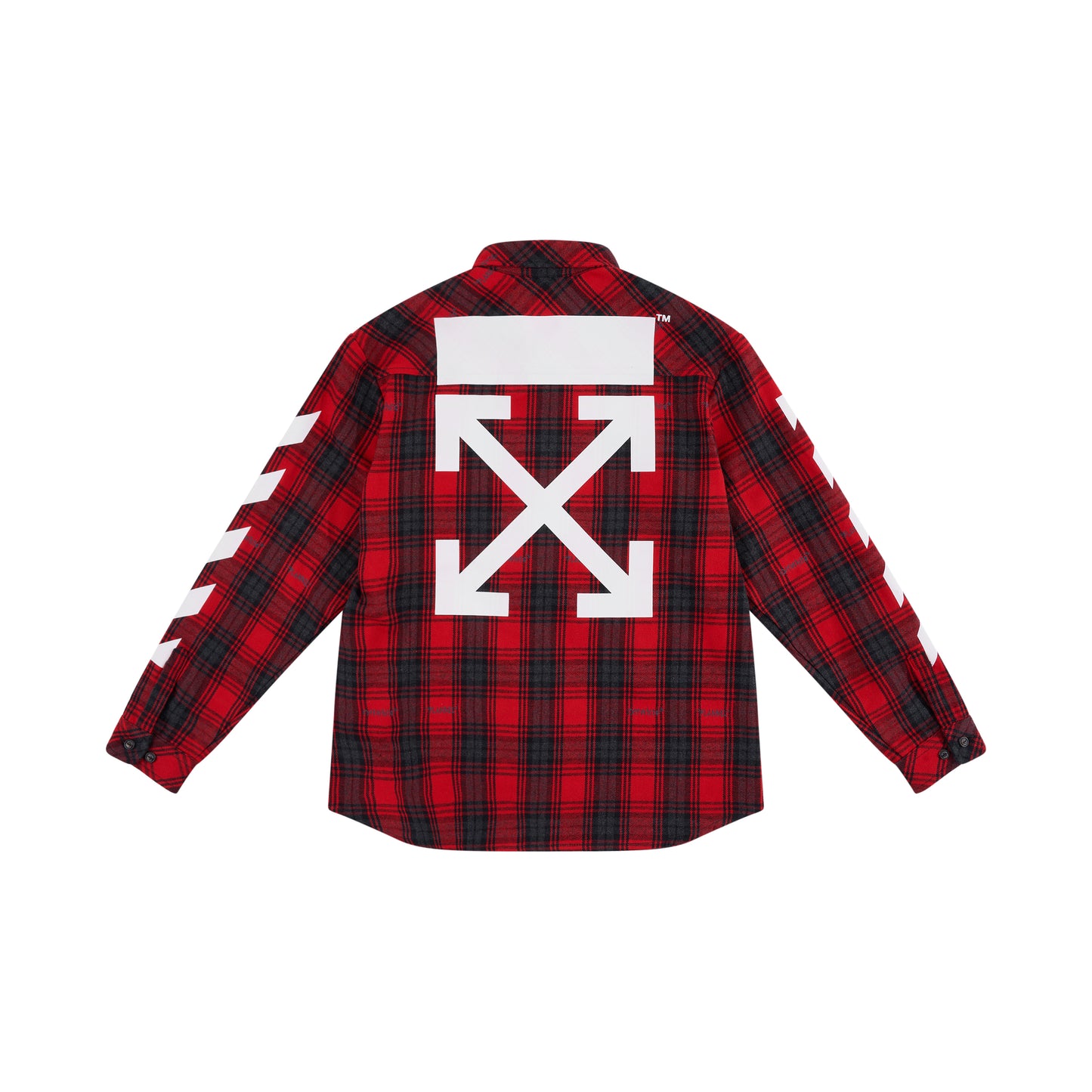 Rubber Arrow Check Flannel Shirt in Red/White