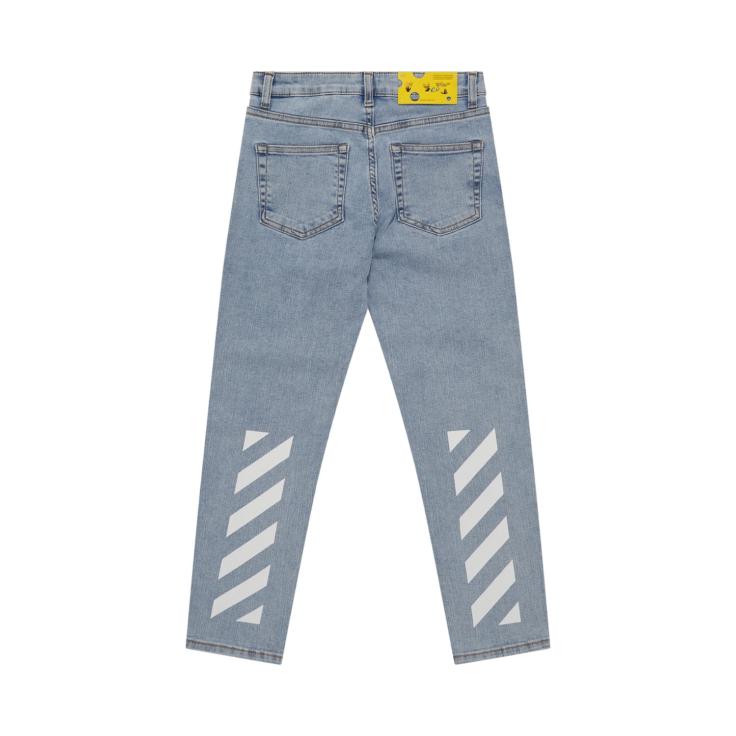 Rubber Arrow Denim Pant in Light Blue/White