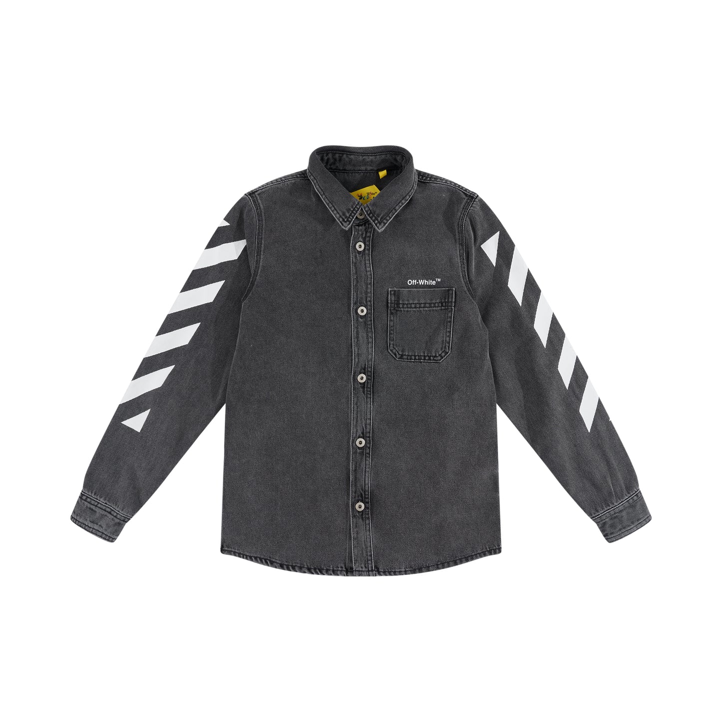 Rubber Arrow Denim Shirt in Dark Grey/White