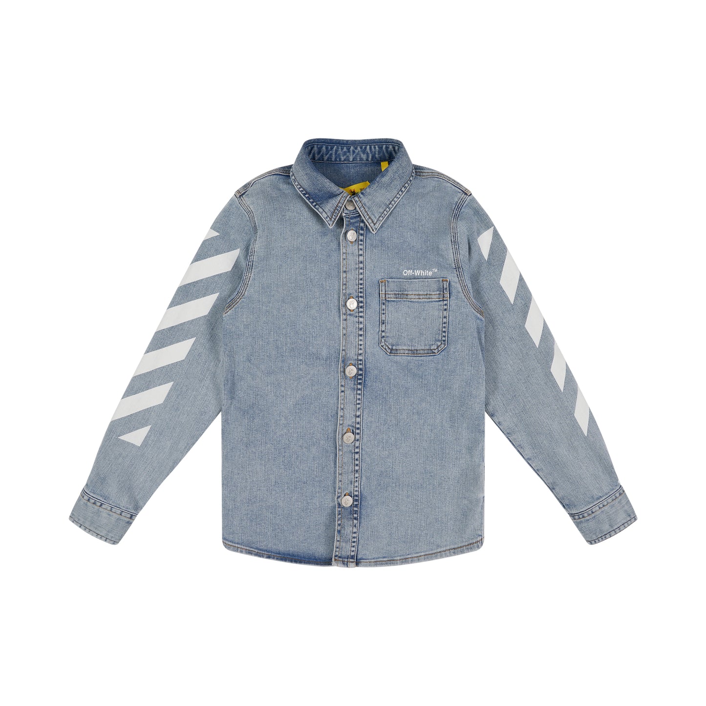 Logo Rubber Arrow Denim Shirt in Light Blue