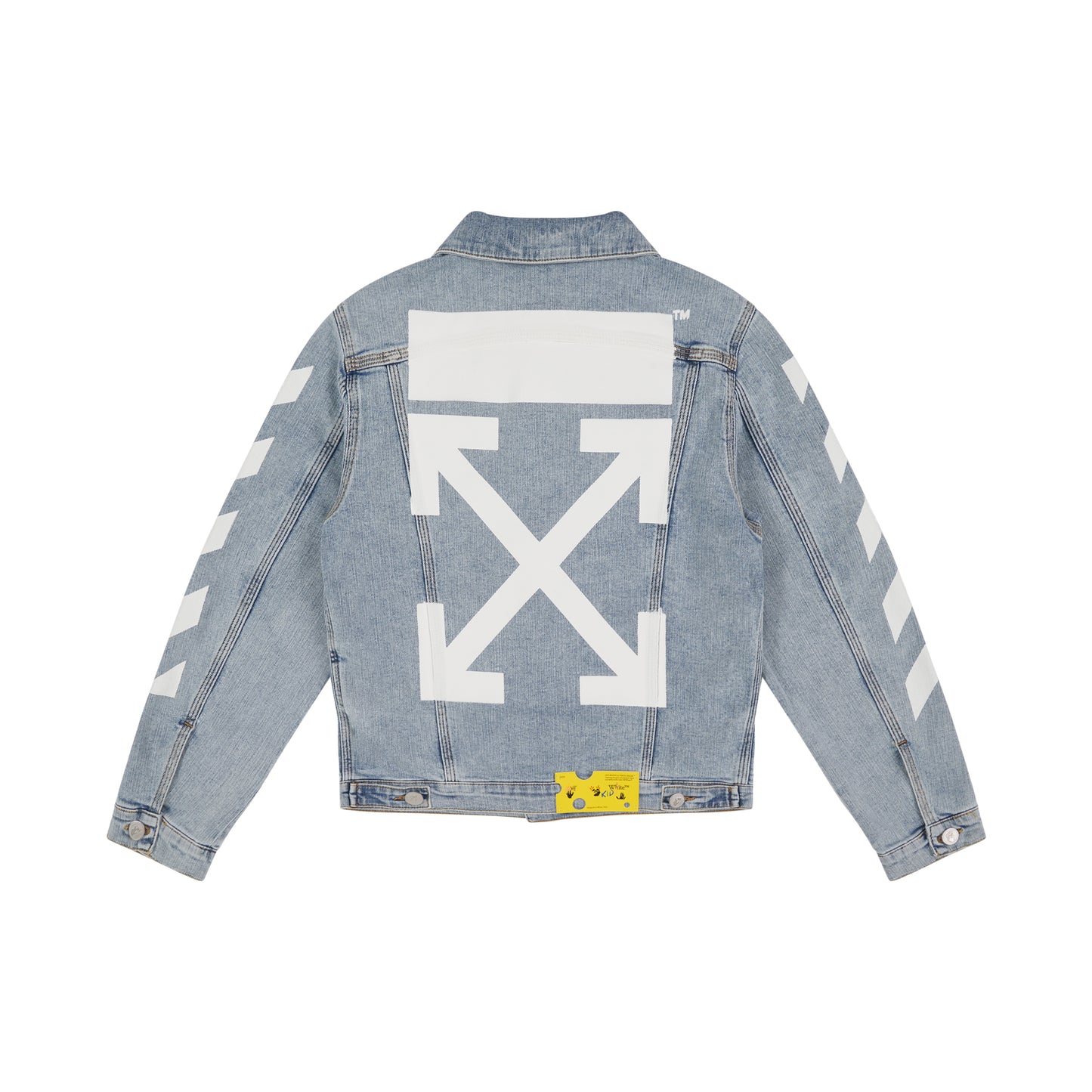 Logo Rubber Arrow Denim Jacket in Light Blue