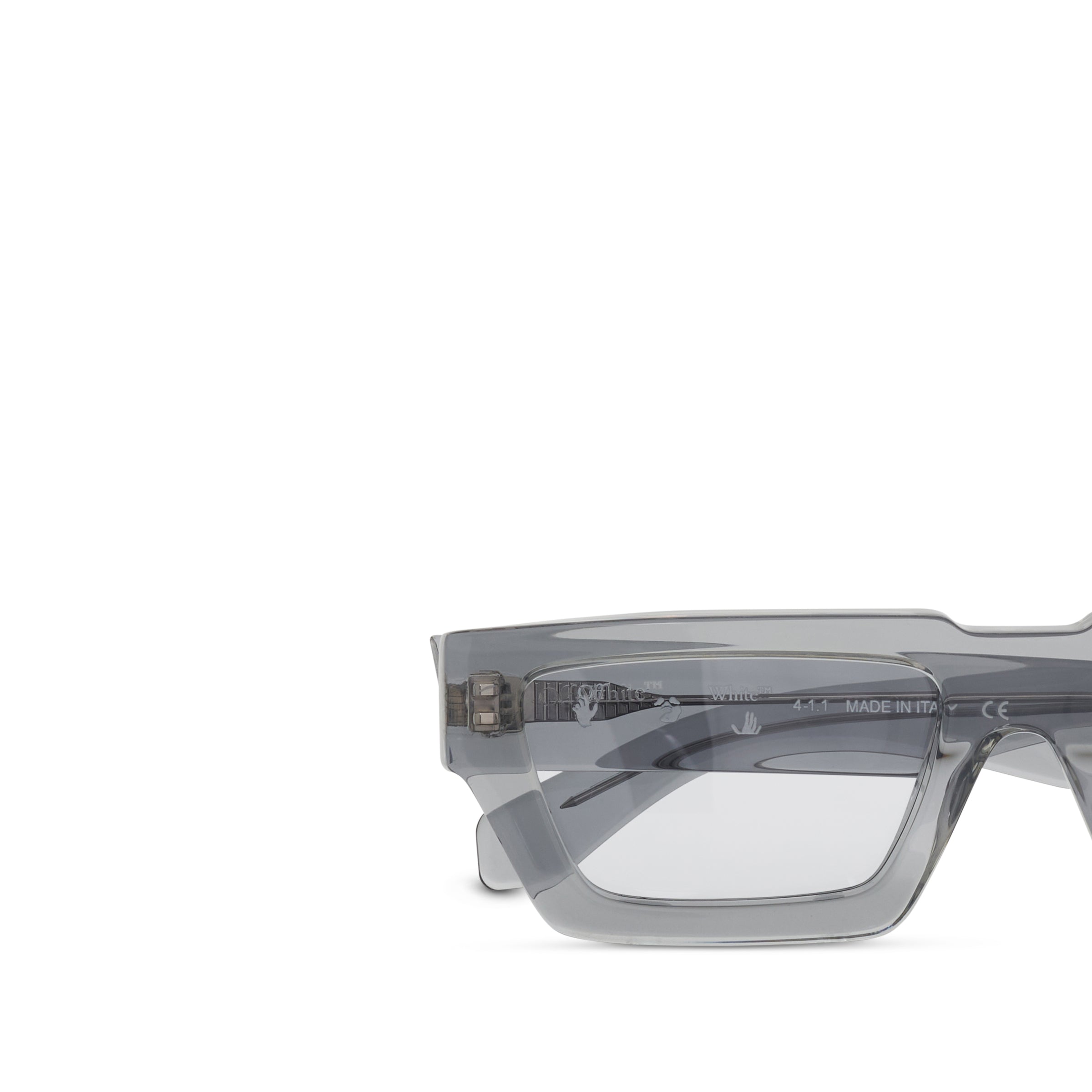 OFF-WHITE Manchester Rectangular Frame Sunglasses Grey/Light Grey/White  (OERI002Y21PLA0010905)