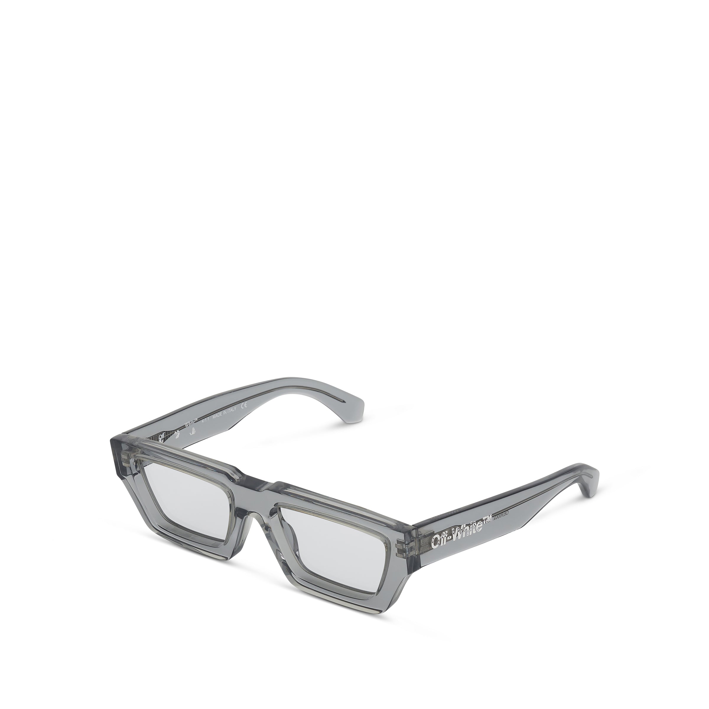 OFF-WHITE Manchester Rectangular Frame Sunglasses Grey/Light Grey/White  (OERI002Y21PLA0010905)