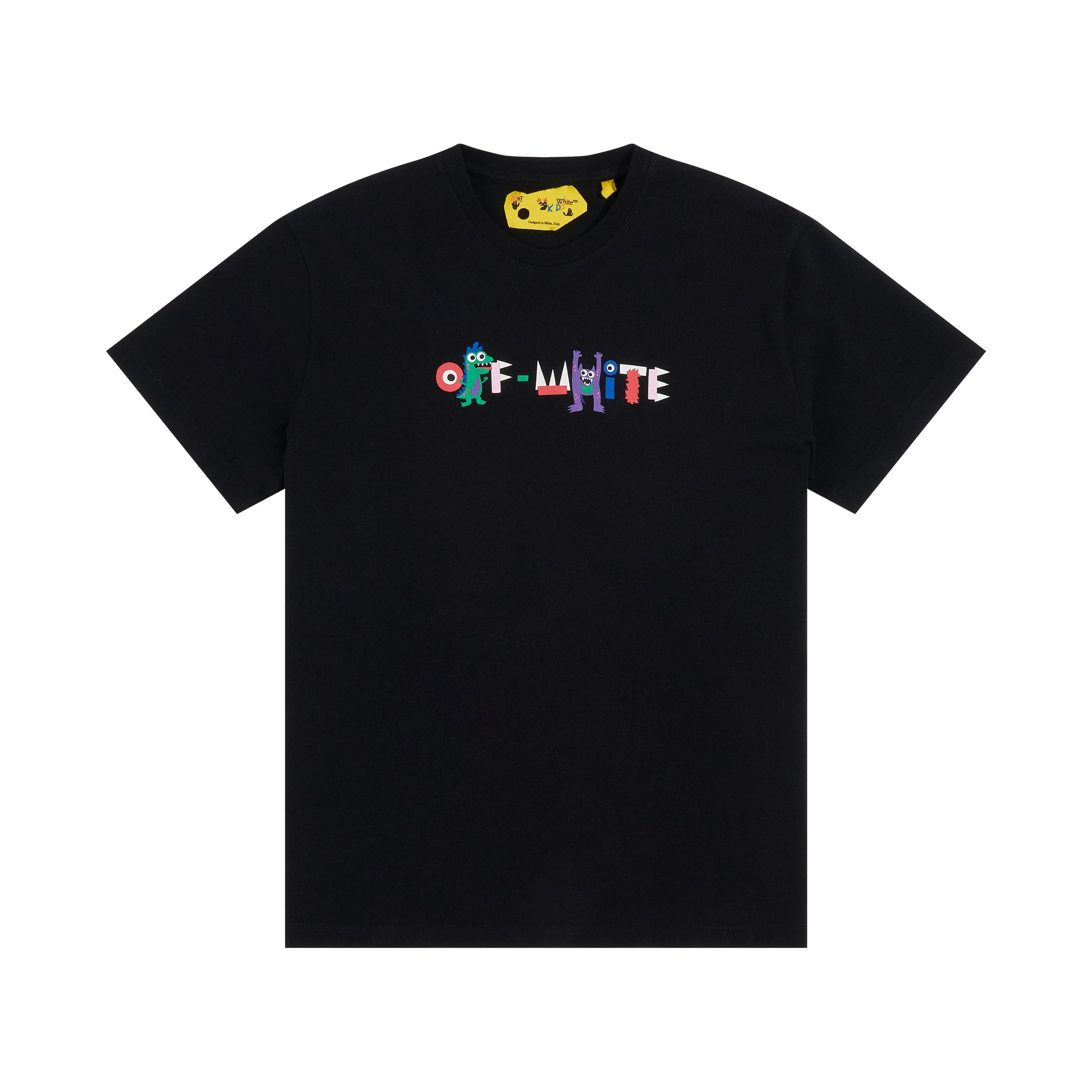 Off-White Monsters Short Sleeve T-Shirt in Black/White