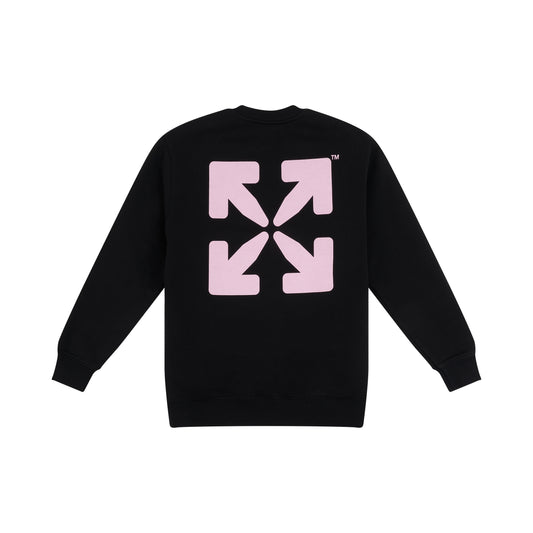 Off Rounded Sweatshirt in Black/Pink