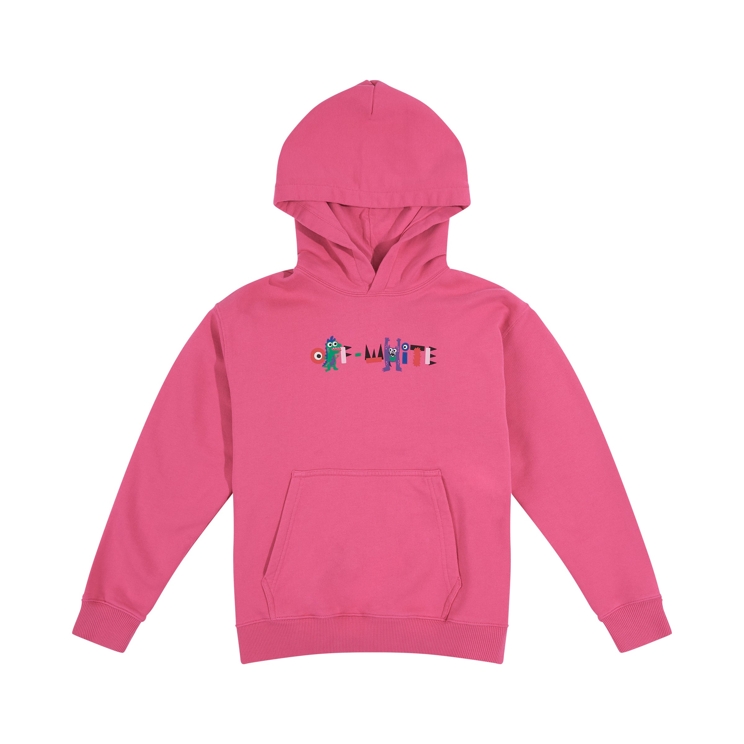 Off-White Monster Hoodie in Fuchsia/White