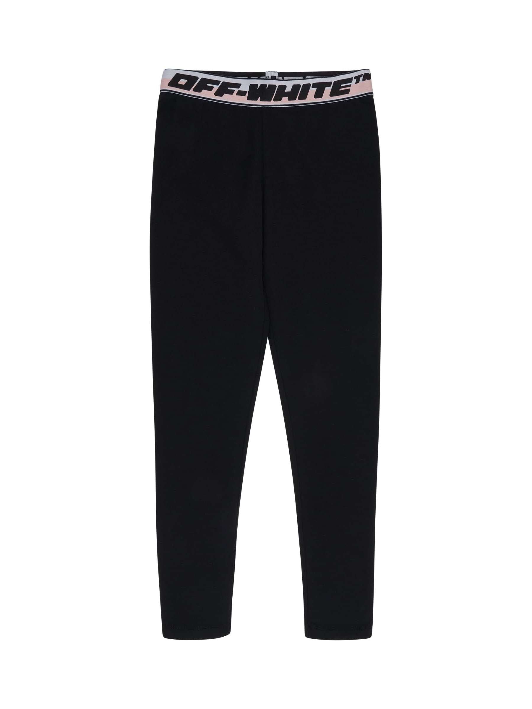 Logo Band Leggings in Black