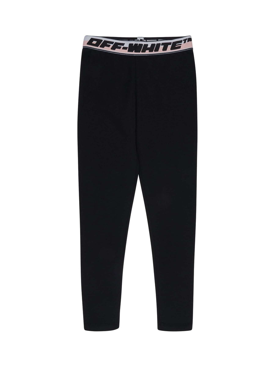 Logo Band Leggings in Black