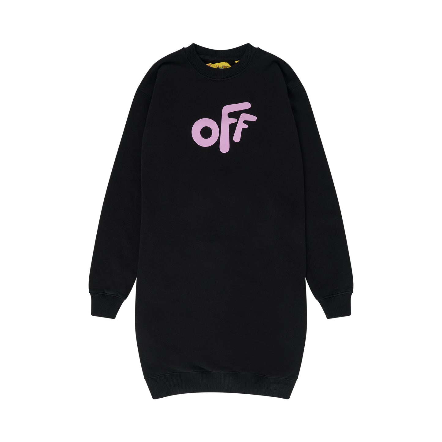 Off Rounded Crewneck Dress in Black/Pink