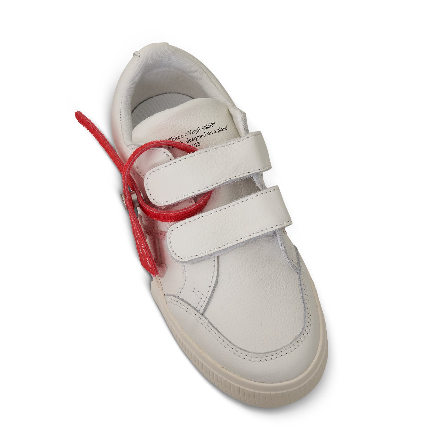 Velcro Vulcanized Sneakers in White/Pink