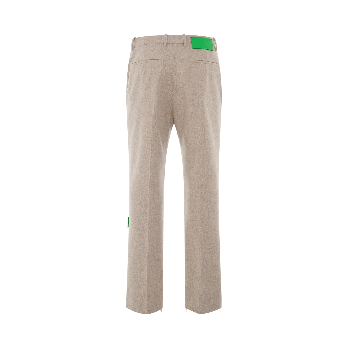 Tag Wool Slim Zip Pant in Bone