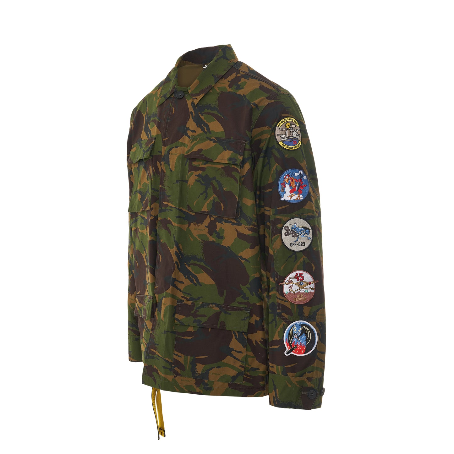 Camouflage Patch Field Jacket in Army Green