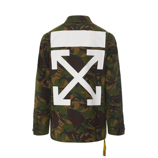 Camouflage Patch Field Jacket in Green