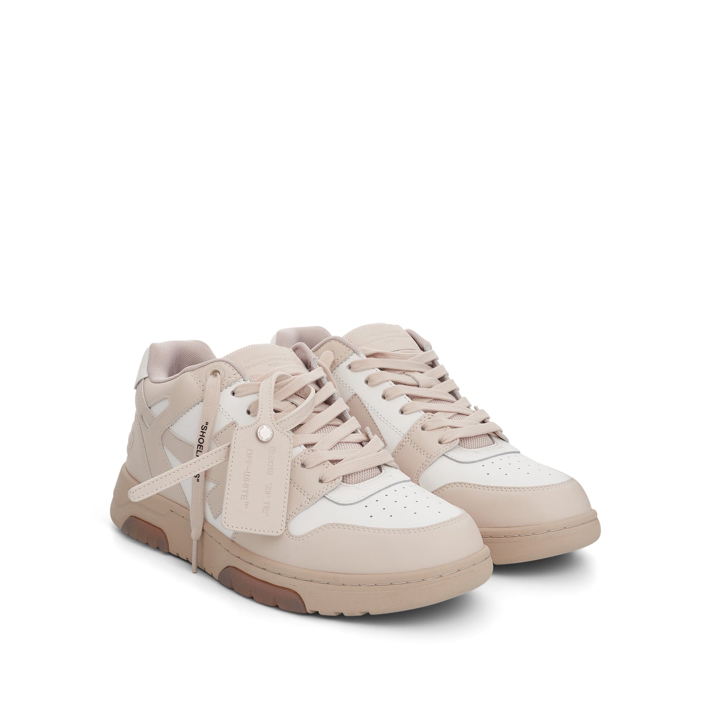 Out Of Office Leather Sneaker in Beige/White