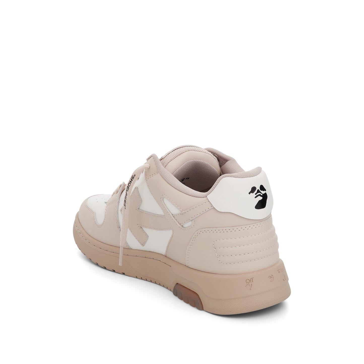 Out Of Office Leather Sneaker in Beige/White