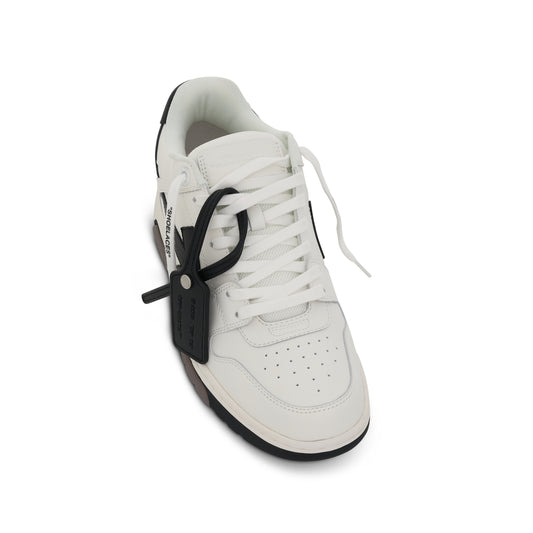 Out Of Office Calf Leather Sneaker in White/Black