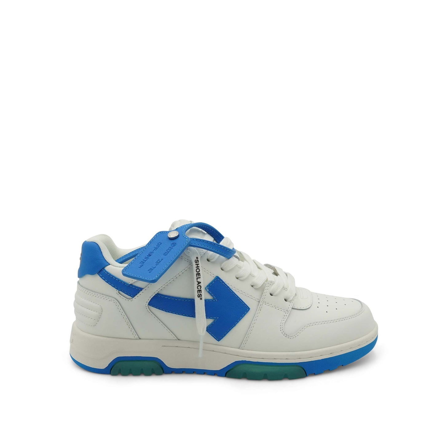 Out Of Office Calf Leather Sneaker in White/Blue
