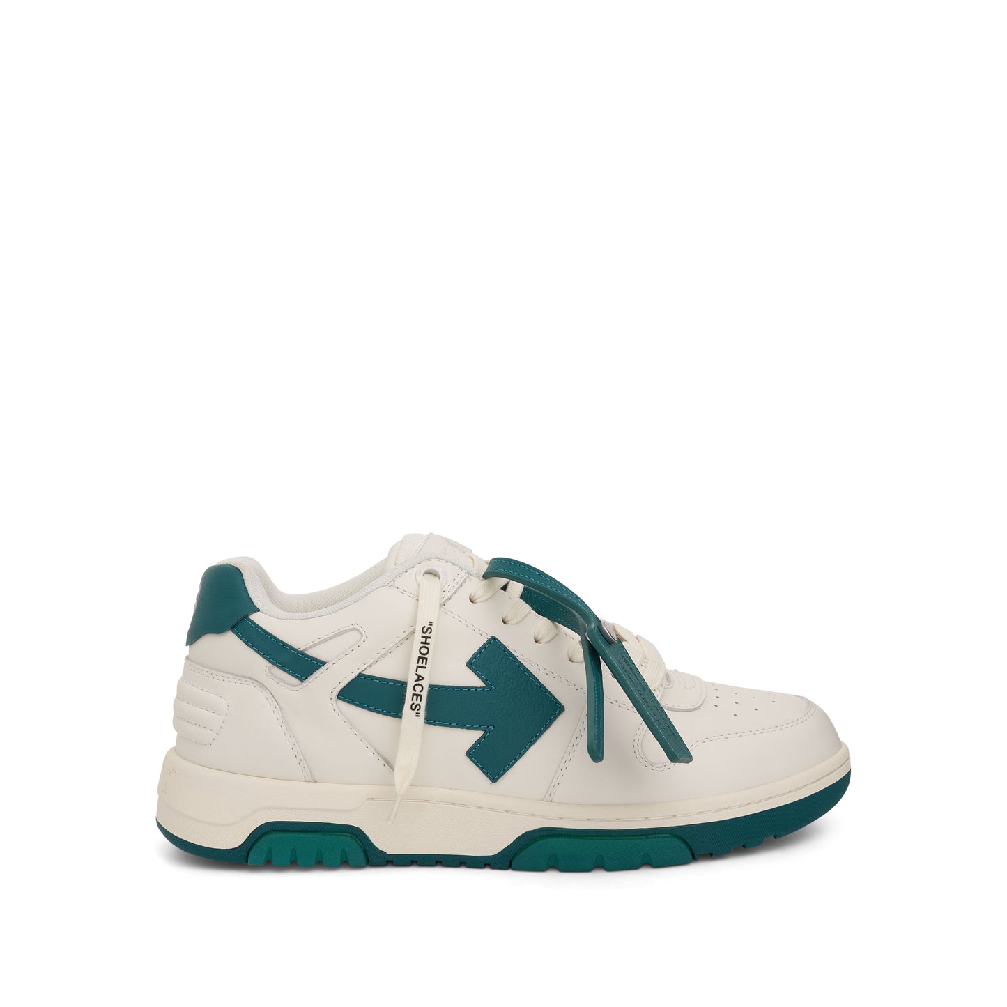 Out Of Office Leather Sneaker in White/Green