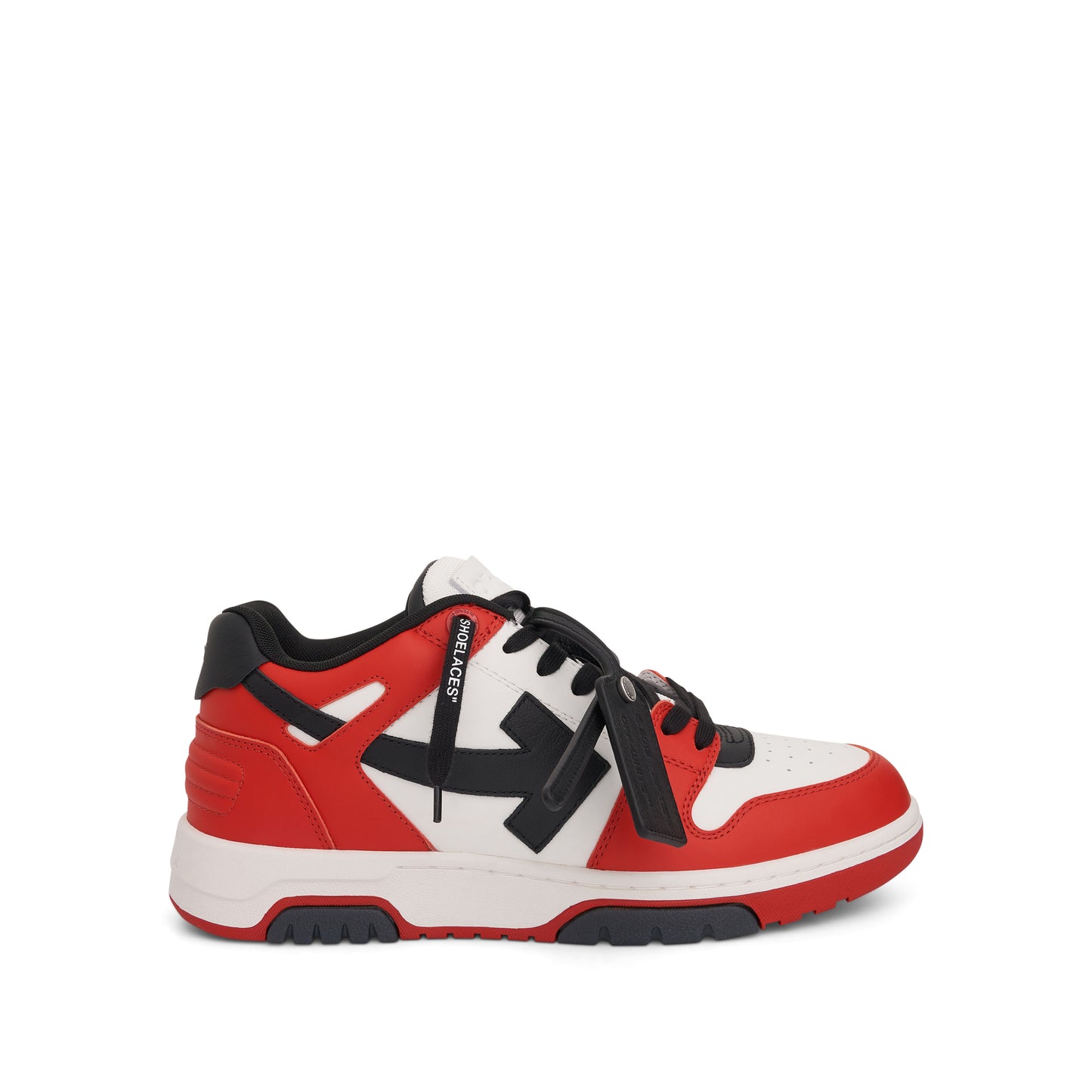 Out Of Office Leather Sneaker in Red/Black