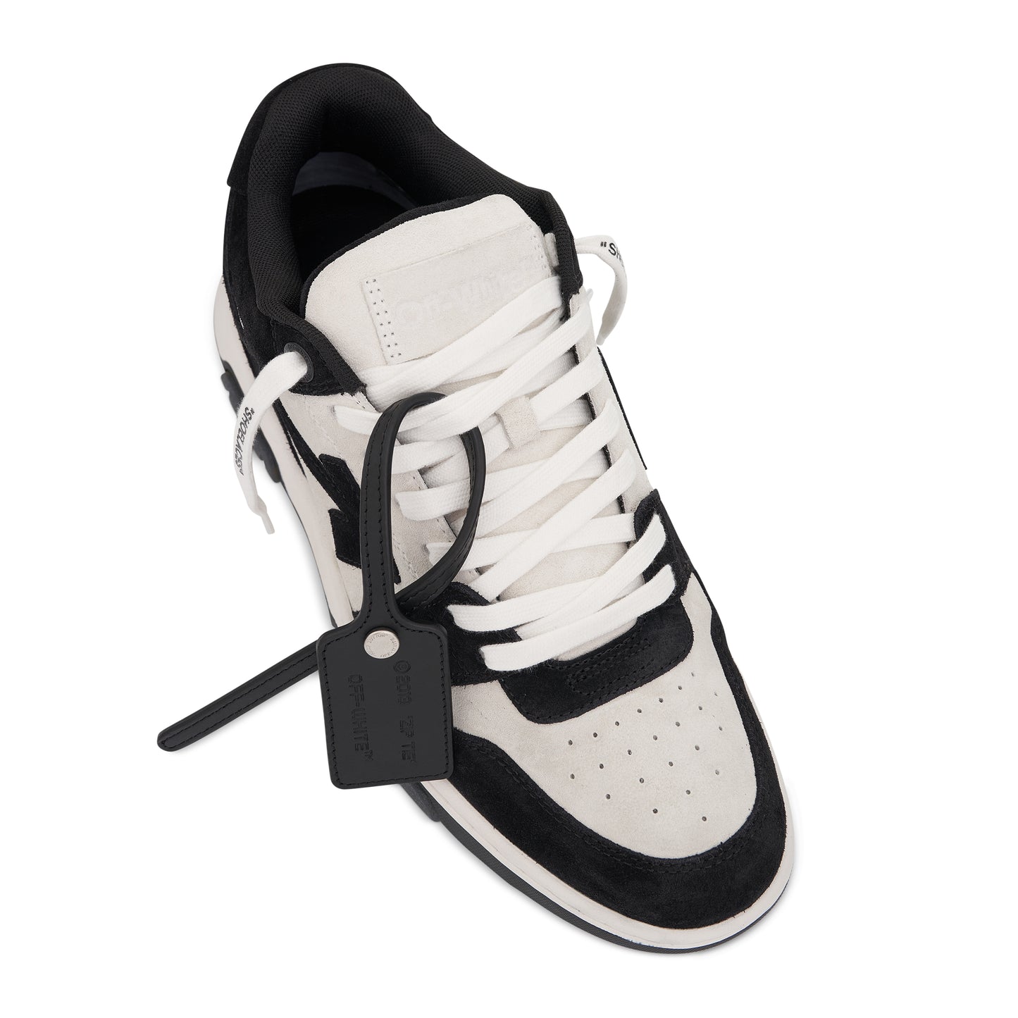 Out Of Office Suede Sneaker in White/Black