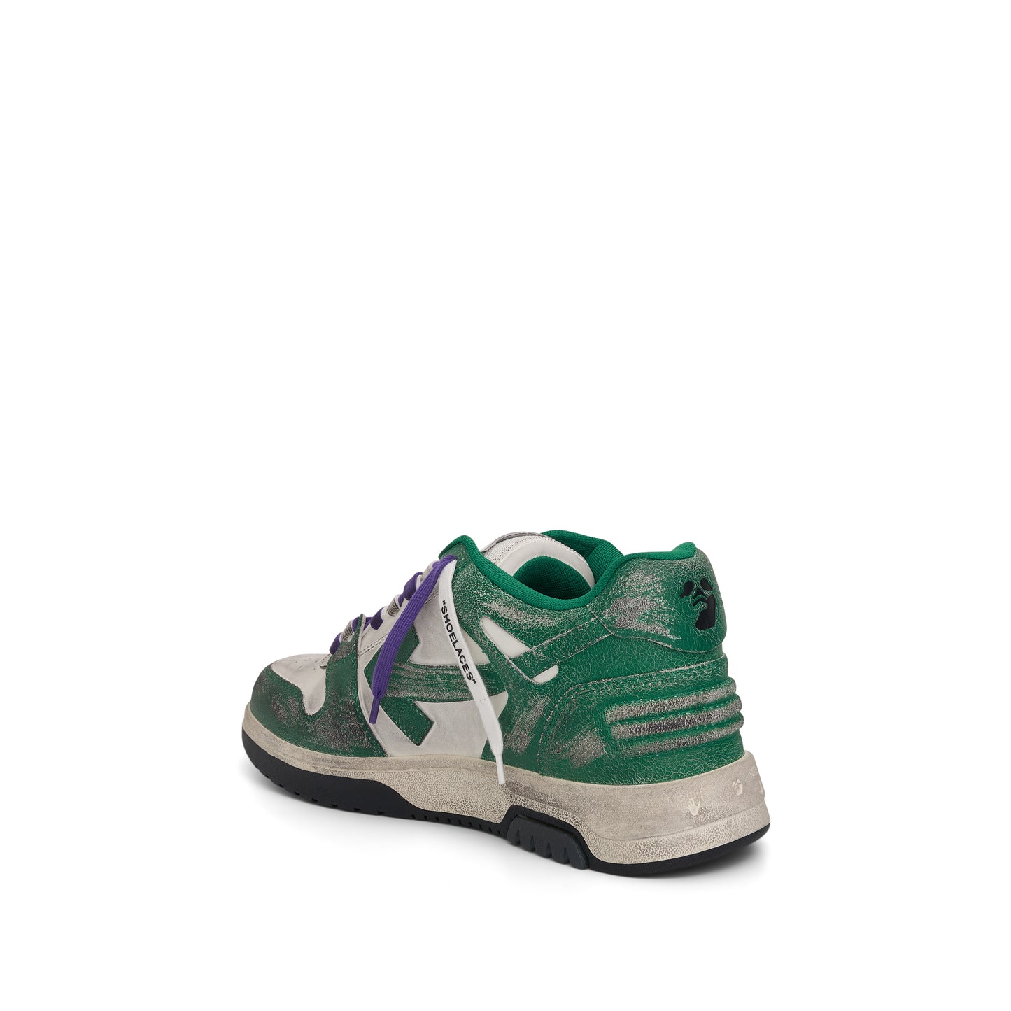 Out Of Office Vintage Leather Sneaker in White/Green