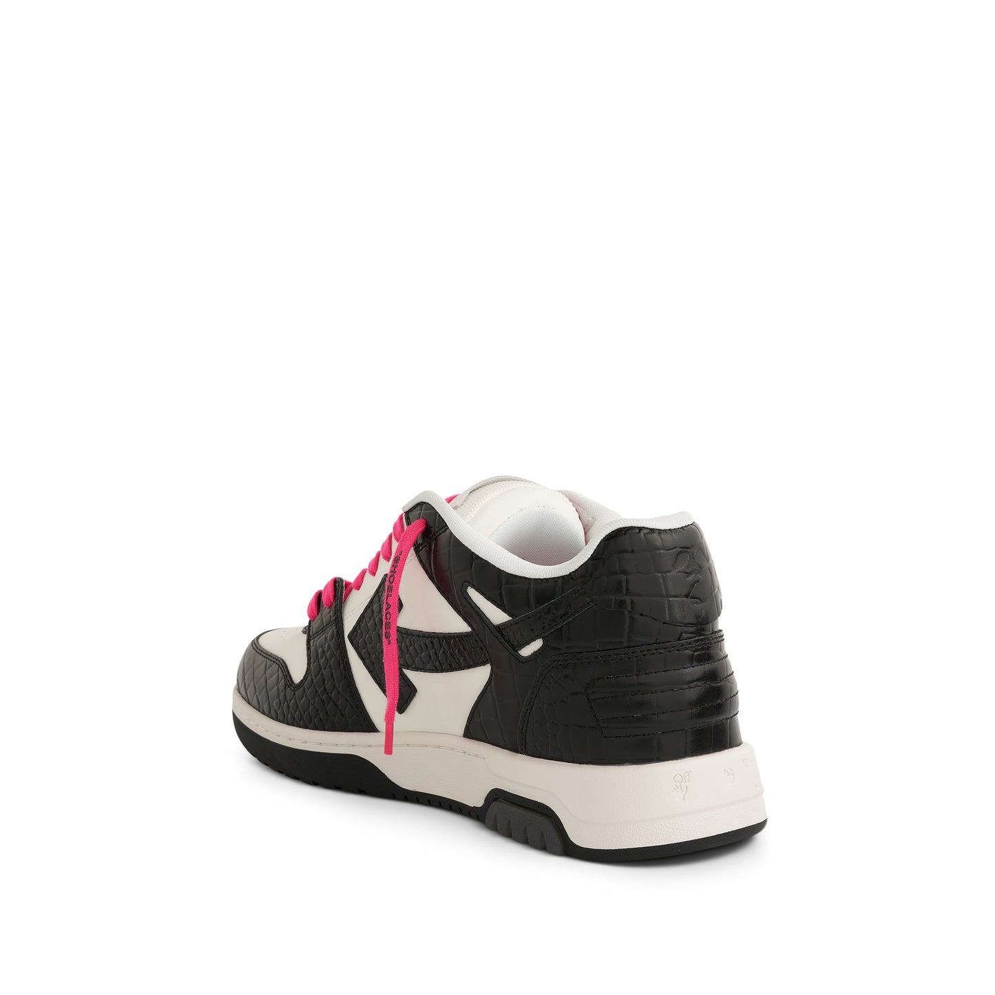 Out Of Office Leather Sneaker in White/Black