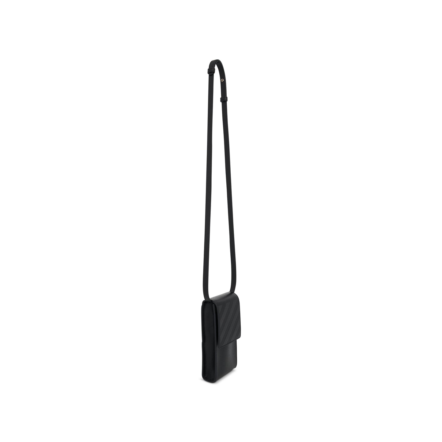 3D Diagonal Saff Neck Phone Holder in Black