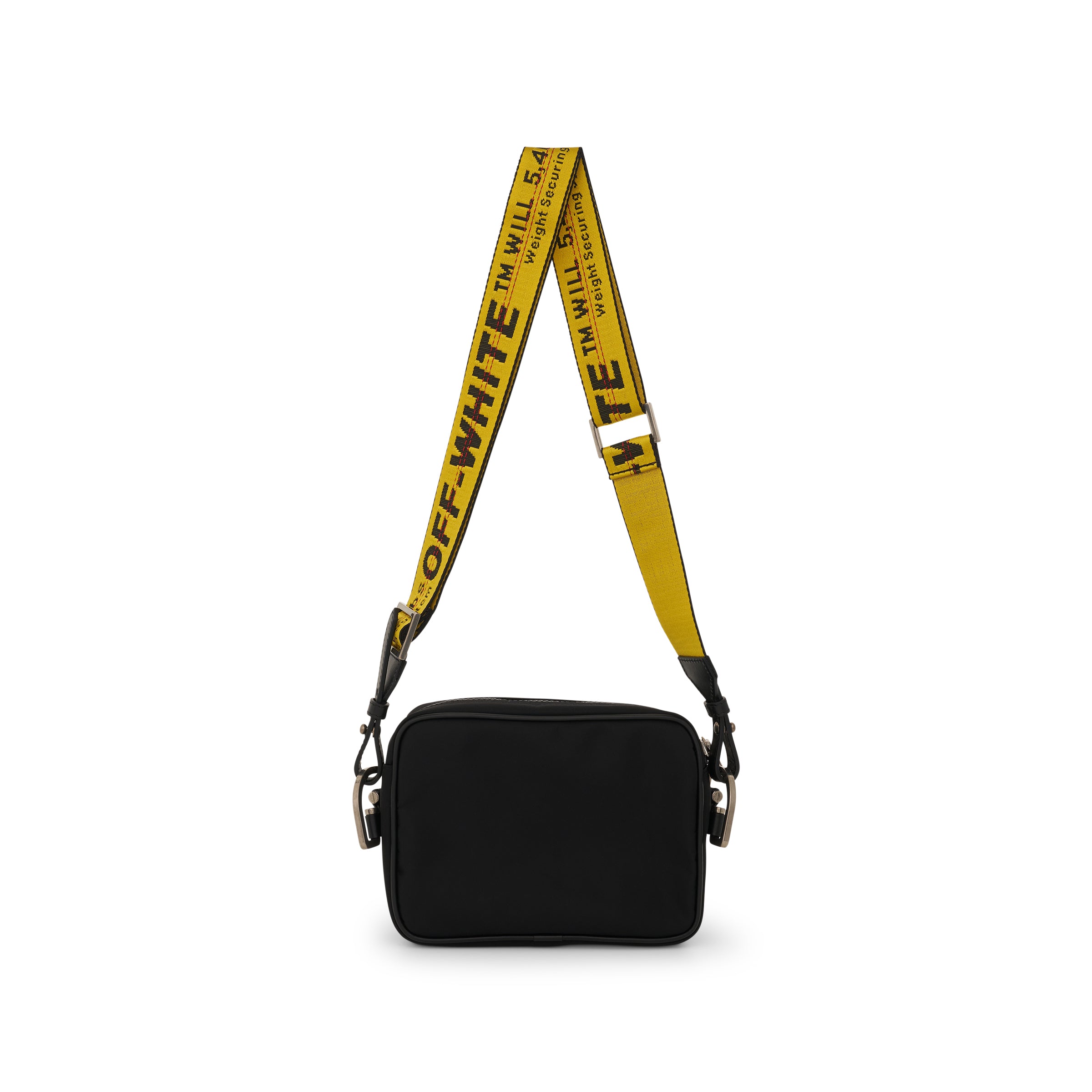 OFF-WHITE Diag Striped Industrial Belt Strap Belt Bag Black/White/Yellow in  Leather with Silver-tone - US