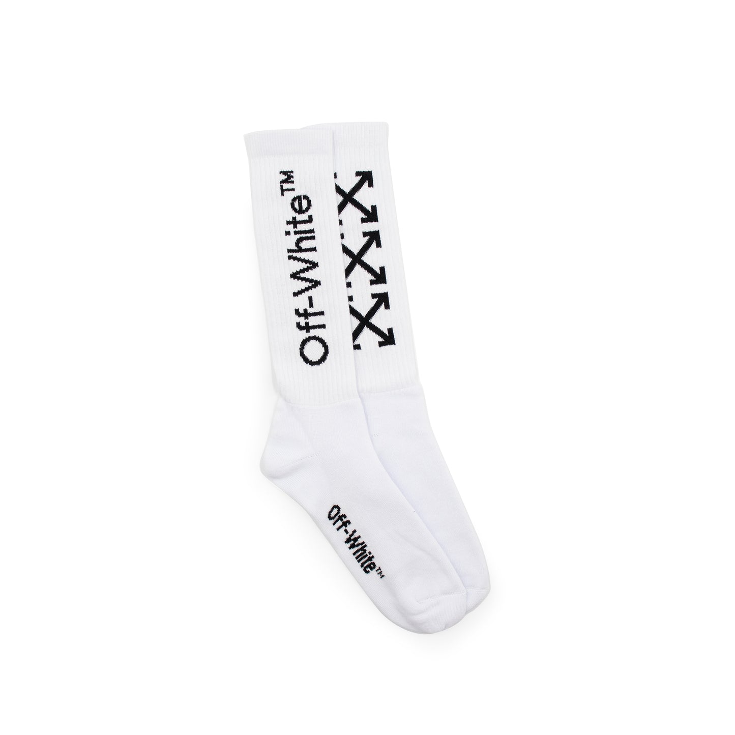 Classic Mid Length Arrows Socks in White