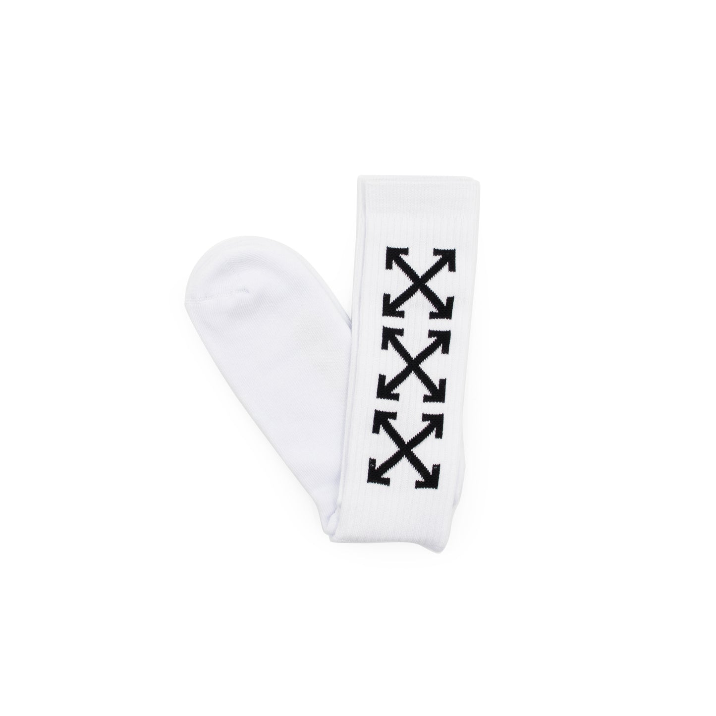 Classic Mid Length Arrows Socks in White
