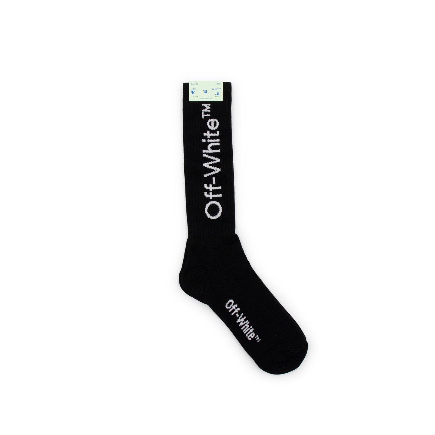 Classic Mid Length Arrows Socks in Black