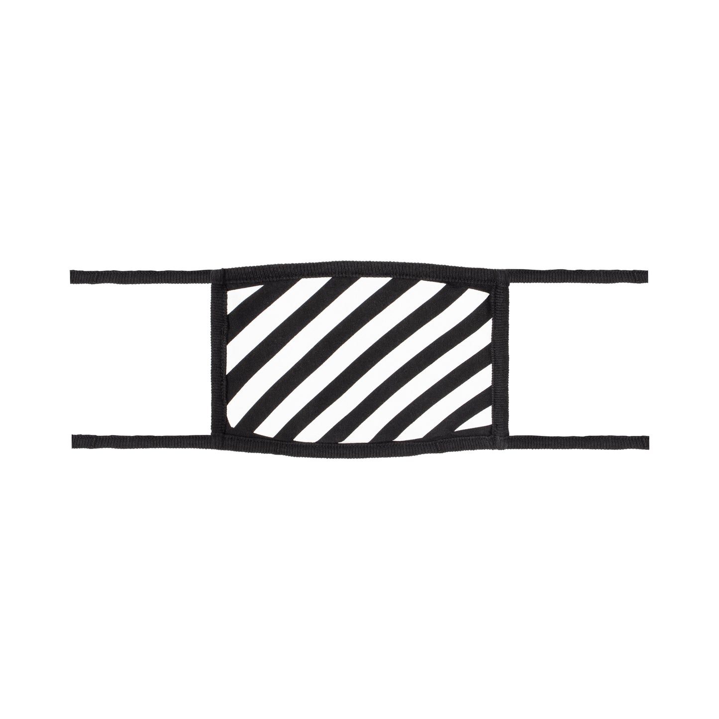 Diagonal Stripe Mask in Black