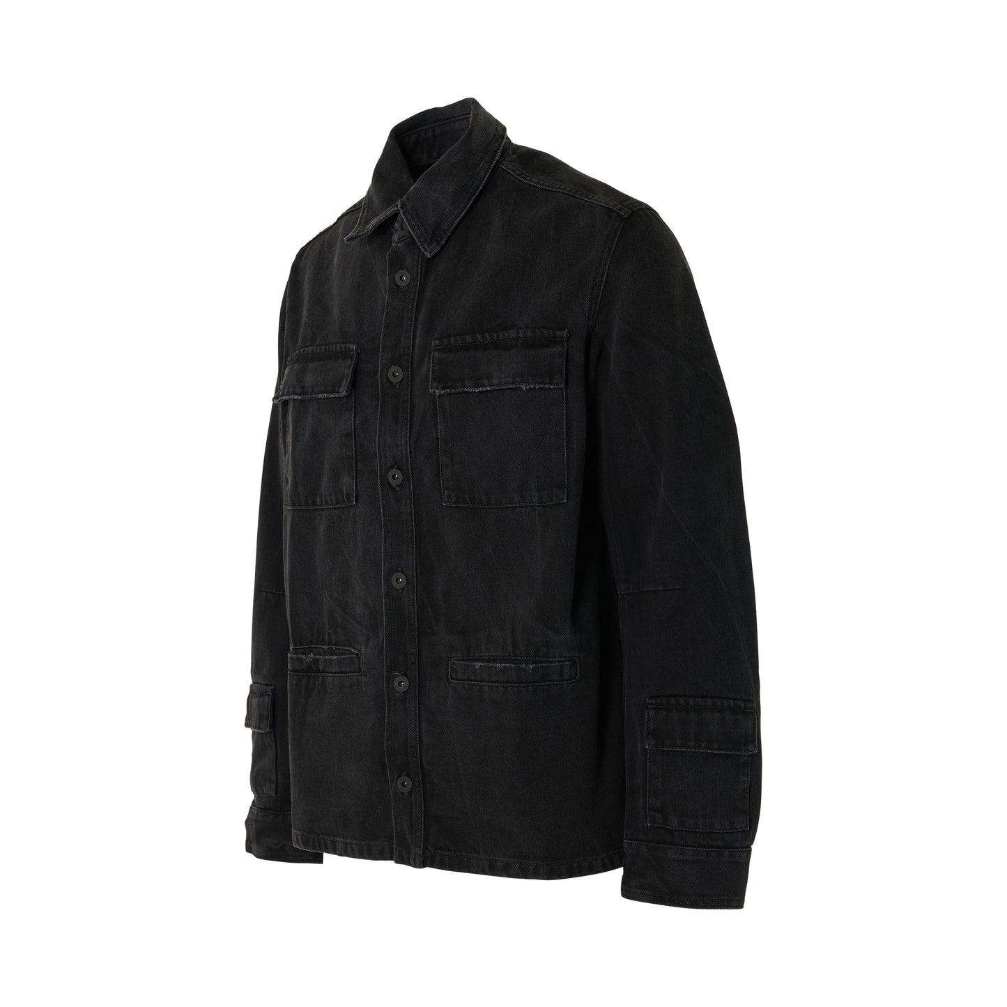 Denim Field Jacket in Black