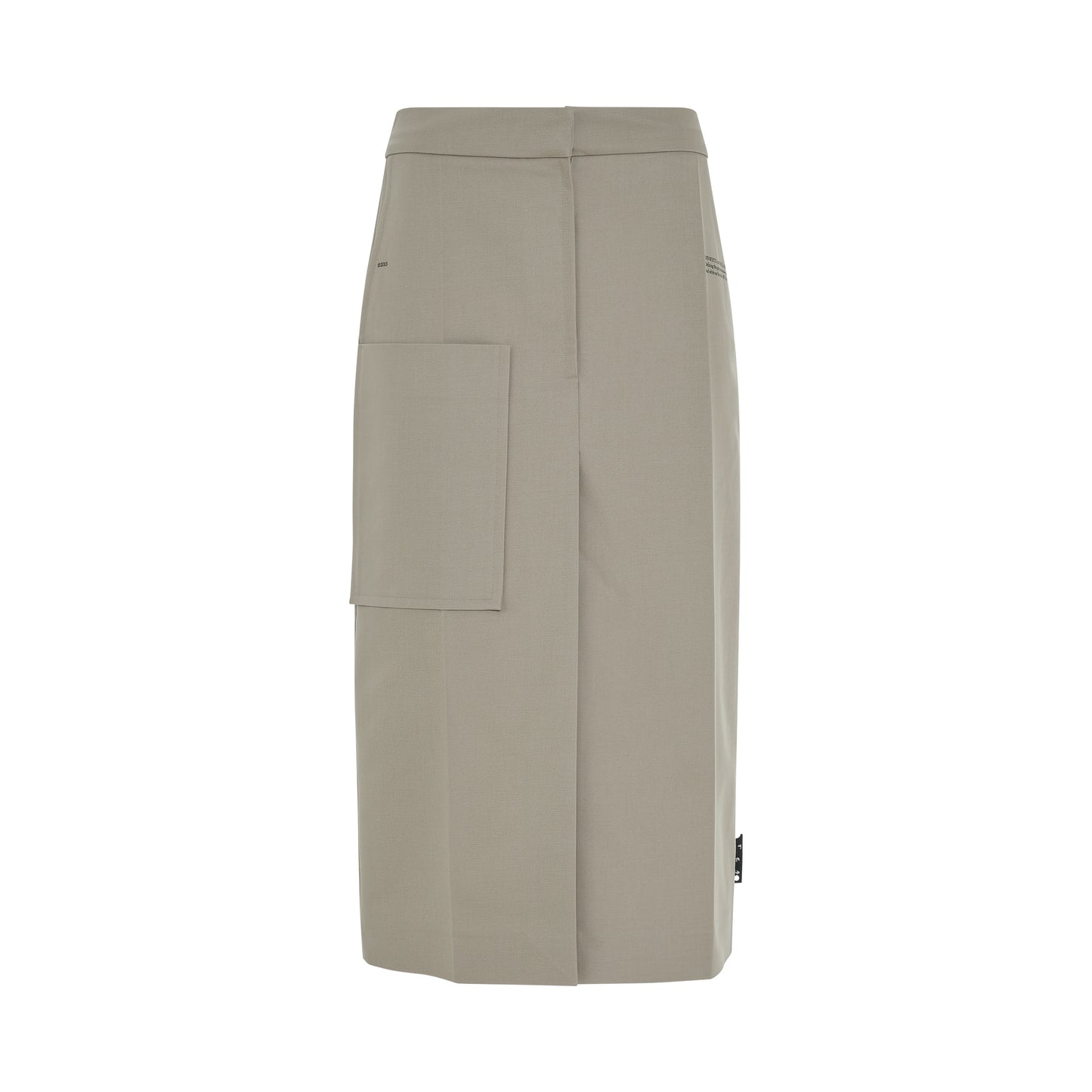 Cotton Twill Cargo Skirt in Light Grey