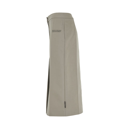 Cotton Twill Cargo Skirt in Light Grey