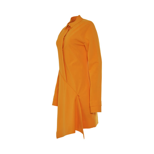 Jer Short Panel Shirt Dress in Orange