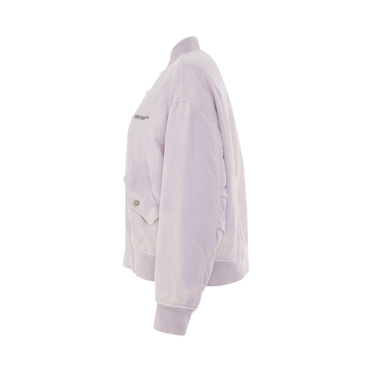 Laundry Nylon Oversize Bomber Jacket in Lilac