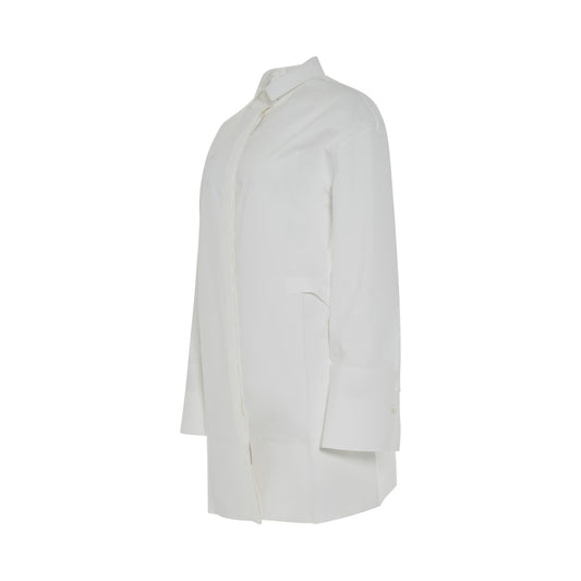 Popel Drop Shoulder Shirt in White