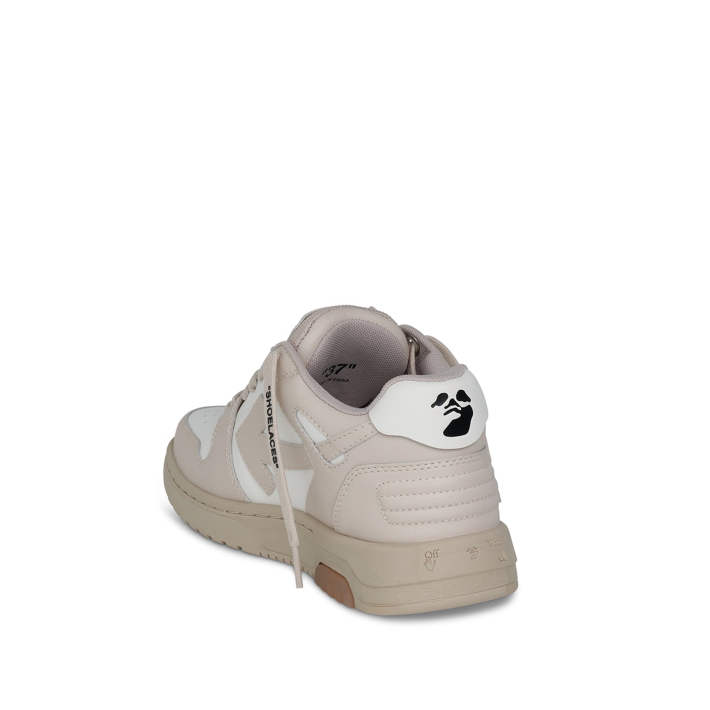 Out Of Office Calf Leather Sneaker in Off White/Beige