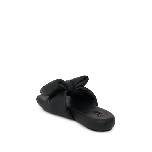 Nappa Leather Extra Padded Slipper in Black