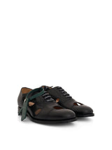 Off-White x Church's Consul Shoe in Black/Green Front View | OFF-WHITE